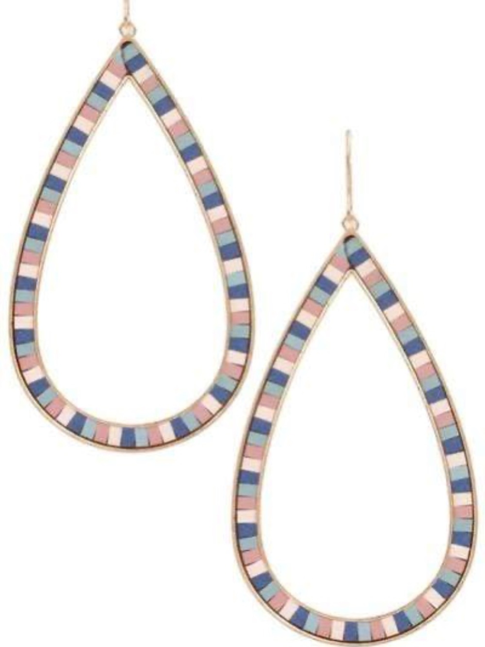 Womens‎ Teardrop Colorful Hoop Earrings